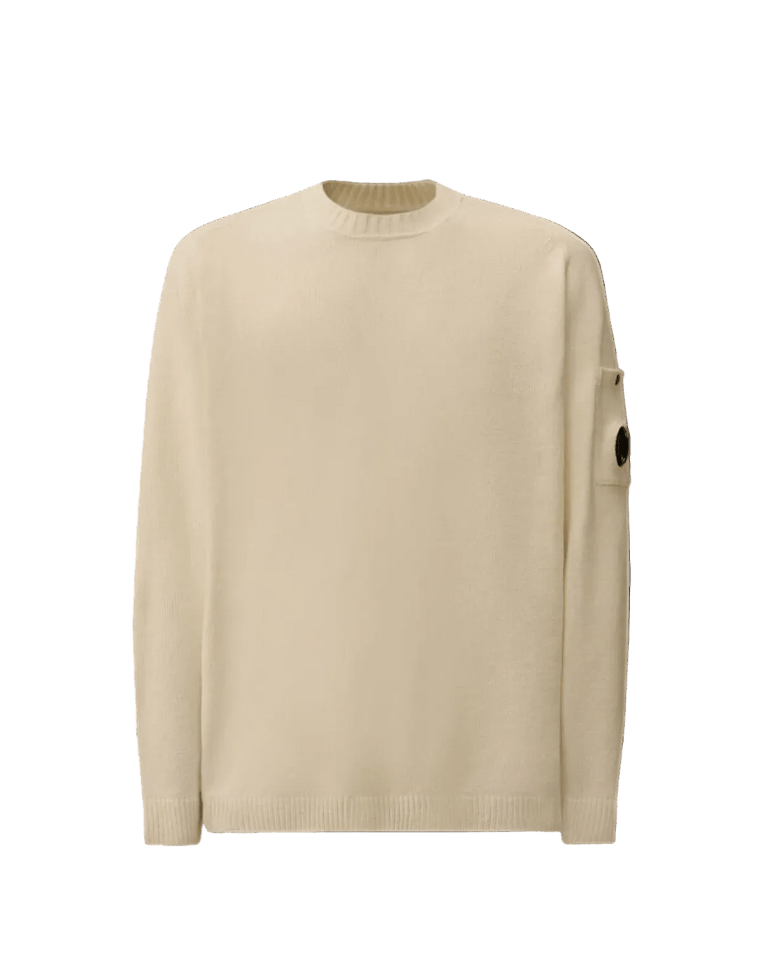 C.P. COMPANY - Cotton Chenille Crewneck Lens Sweater Blanc - Lothaire