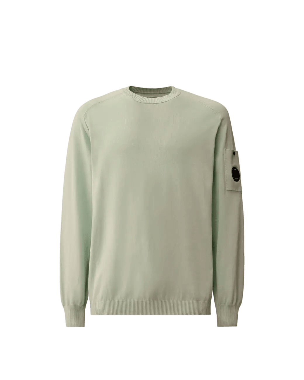 C.P. COMPANY - Cotton Crepe Crewneck Lens Sweater Bleu brume - Lothaire