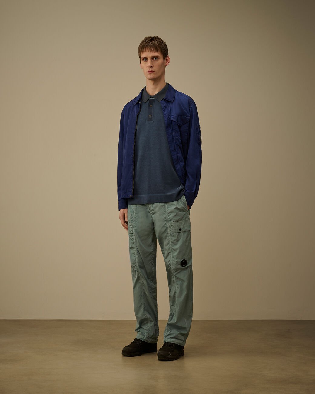 C.P. COMPANY - Cotton Crepe Double Dyed Polo Bleu nuit - Lothaire