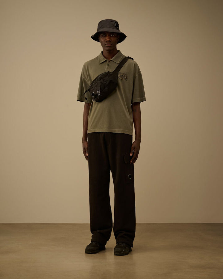 C.P. COMPANY - Diagonal Raised Fleece Cargo Sweatpants Noir - Lothaire