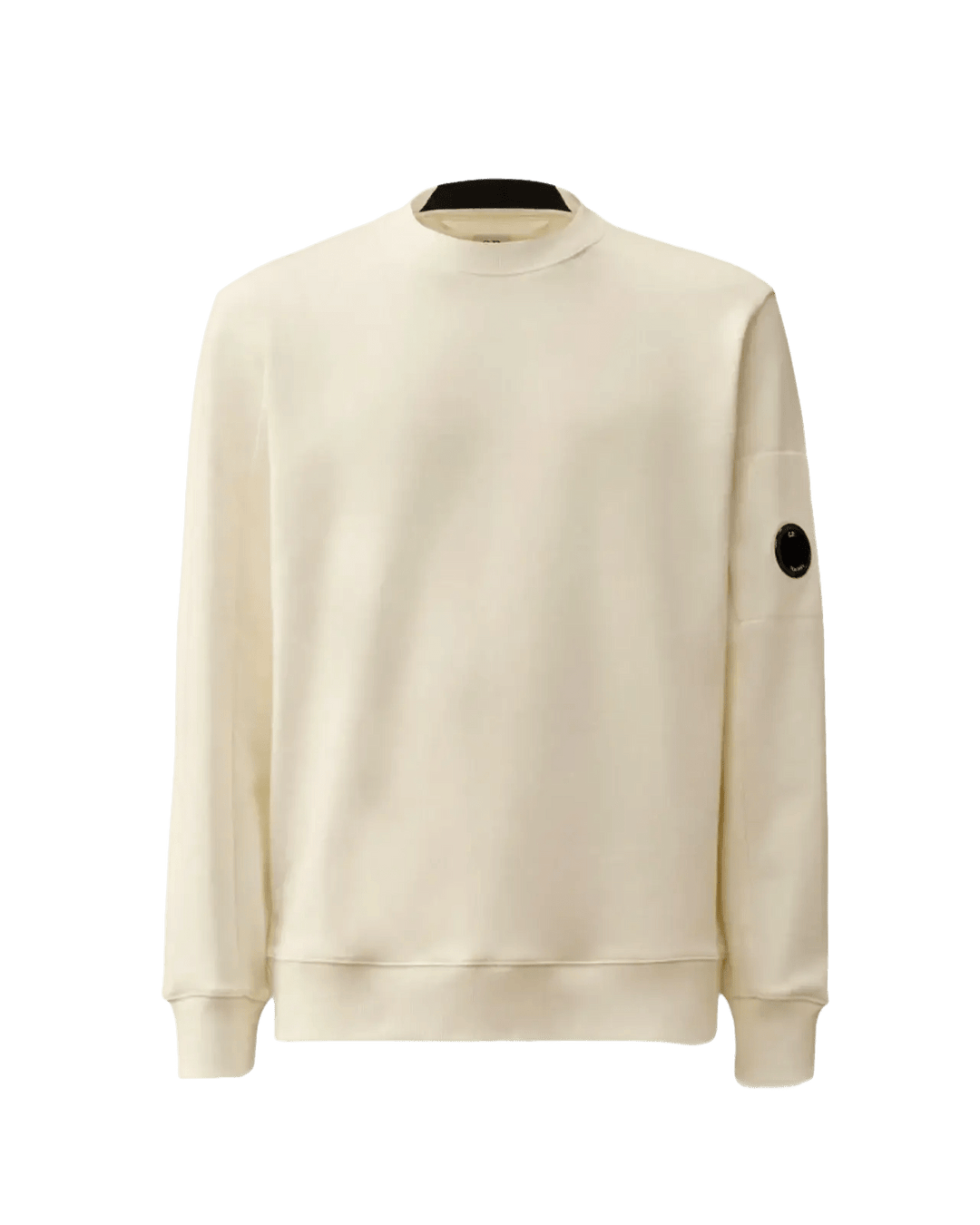C.P. COMPANY - Diagonal Raised Fleece Crewneck Lens Sweatshirt - Blanc - Lothaire