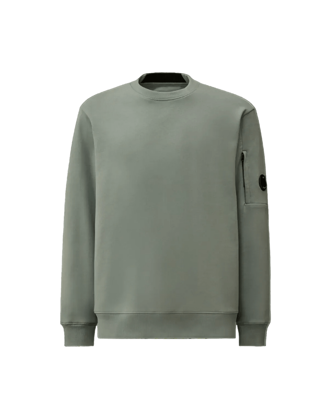 C.P. COMPANY - Diagonal Raised Fleece Crewneck Lens Sweatshirt Bleu argenté - Lothaire