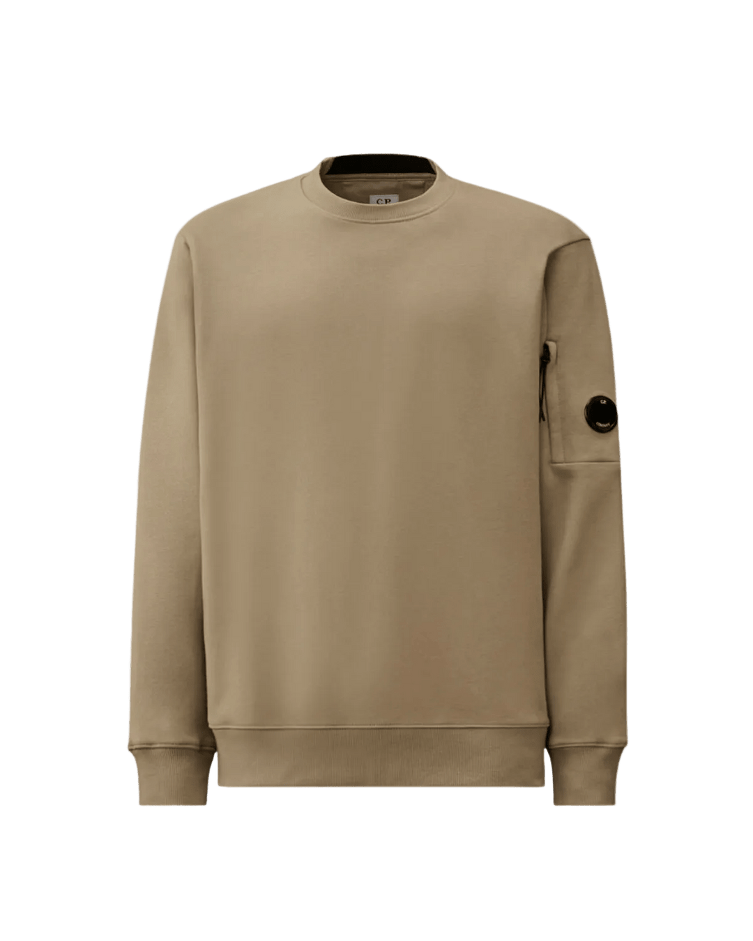 C.P. COMPANY - Diagonal Raised Fleece Crewneck Lens Sweatshirt Dove - Lothaire