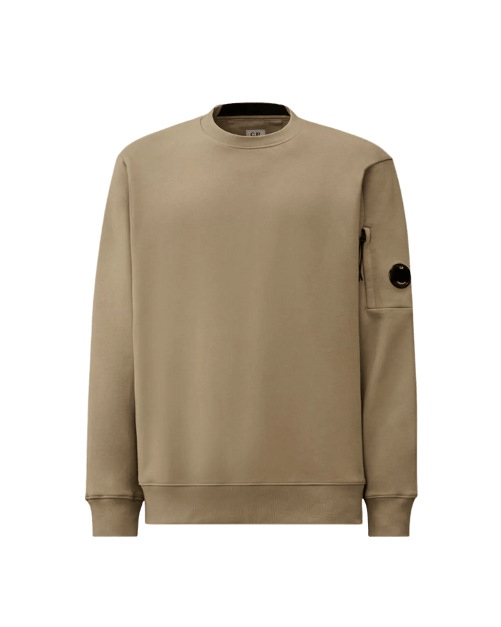 C.P. COMPANY - Diagonal Raised Fleece Crewneck Lens Sweatshirt Dove - Lothaire