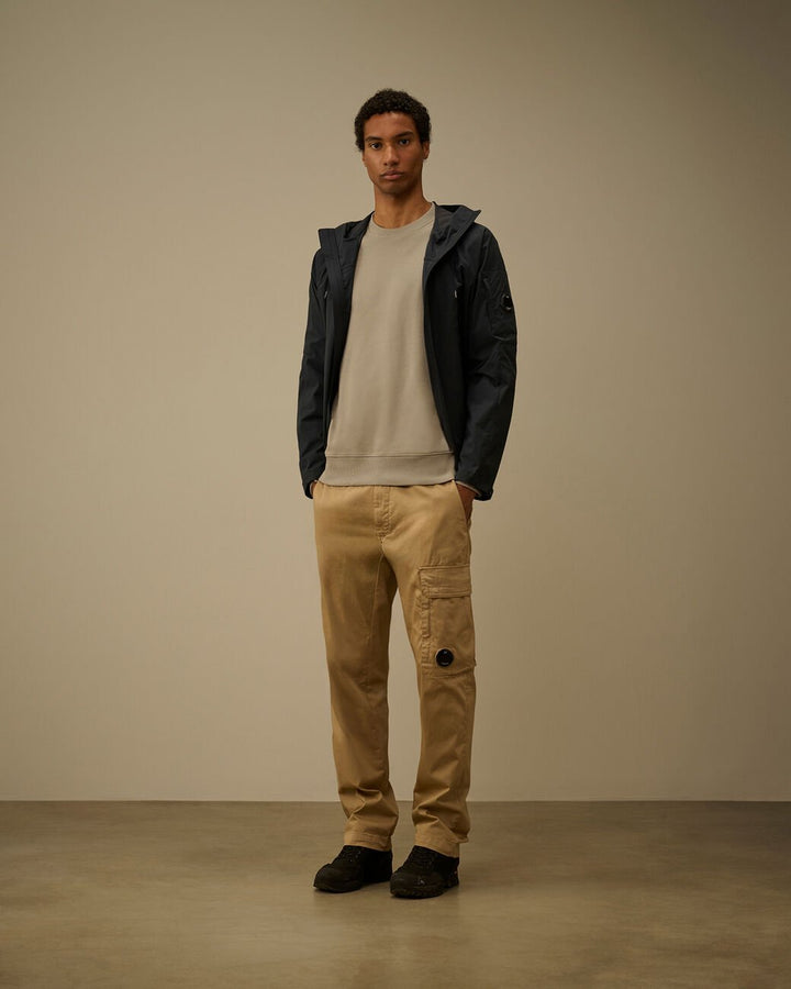 C.P. COMPANY - Diagonal Raised Fleece Crewneck Lens Sweatshirt Dove - Lothaire