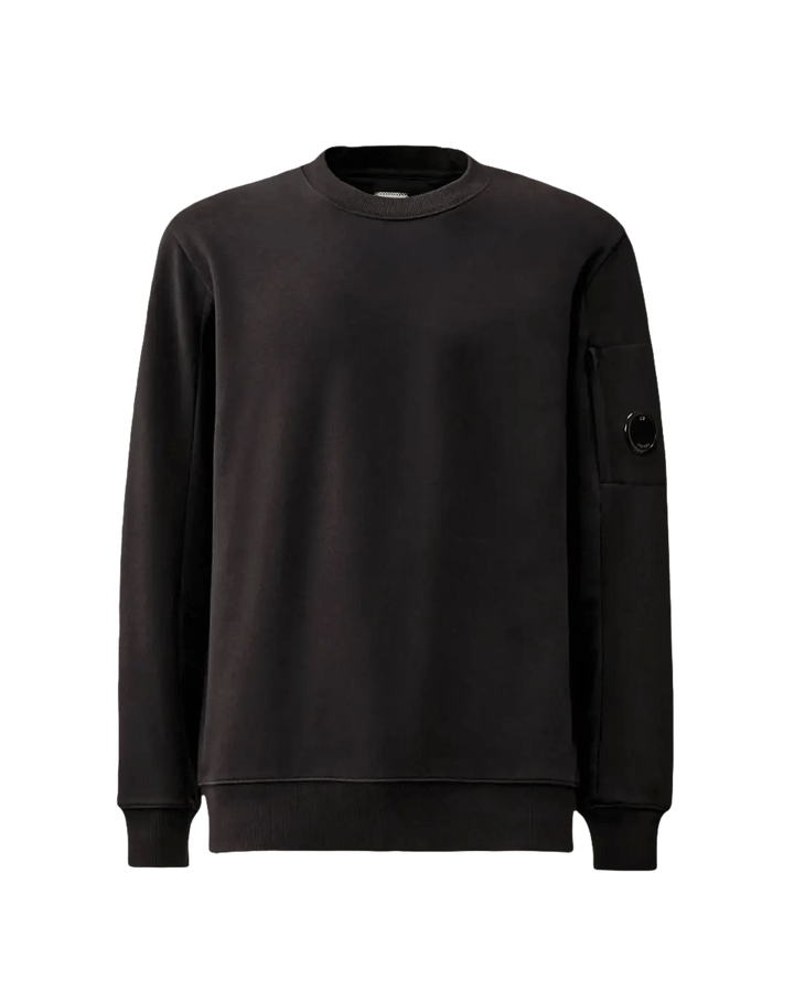 C.P. COMPANY - Diagonal Raised Fleece Crewneck Lens Sweatshirt - Marine - Lothaire