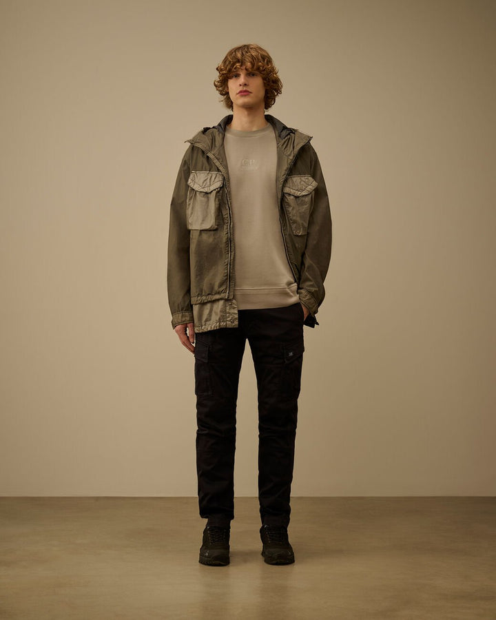 C.P. COMPANY - Diagonal Raised Fleece Crewneck Sweatshirt Beige - Lothaire