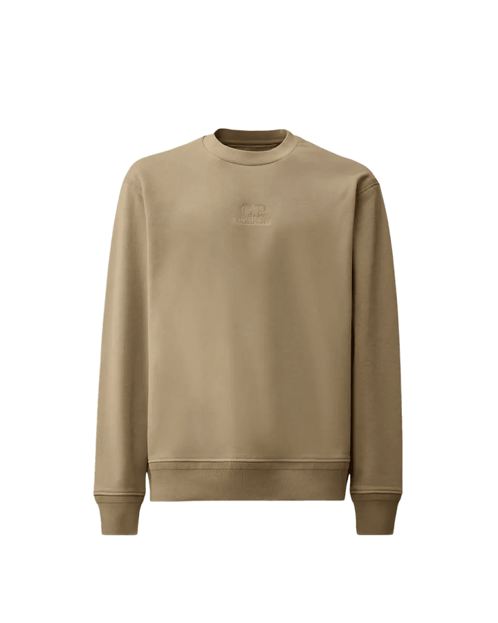 C.P. COMPANY - Diagonal Raised Fleece Crewneck Sweatshirt Beige - Lothaire