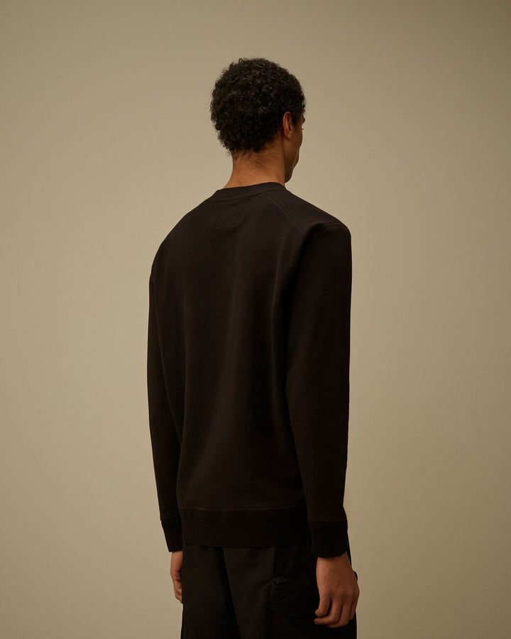 C.P. COMPANY - Diagonal Raised Fleece Crewneck Sweatshirt Noir - Lothaire
