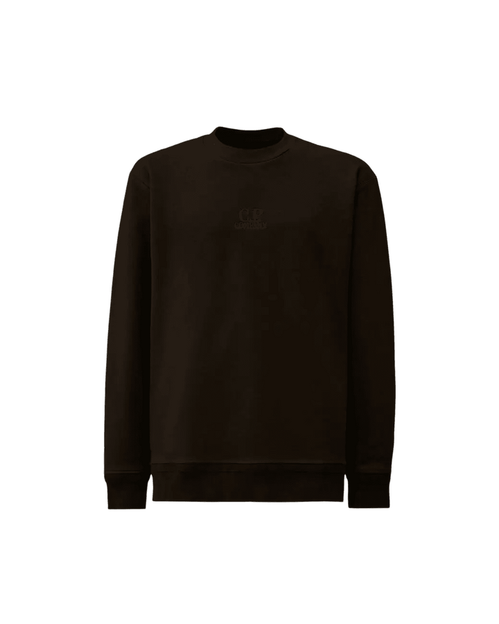 C.P. COMPANY - Diagonal Raised Fleece Crewneck Sweatshirt Noir - Lothaire