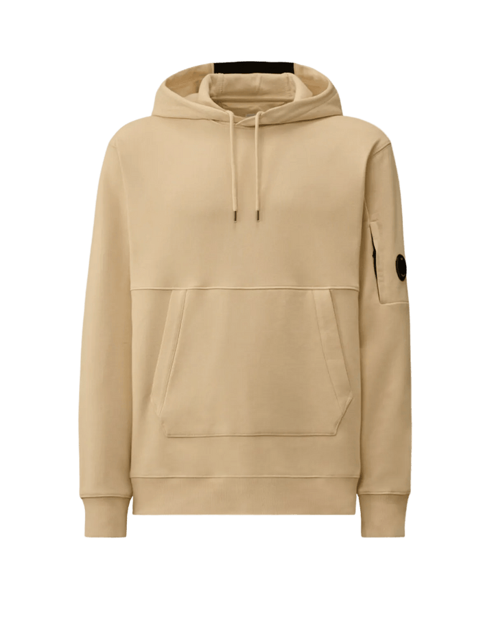 C.P. COMPANY - Diagonal Raised Fleece Hooded Lens Sweatshirt Beige crème - Lothaire