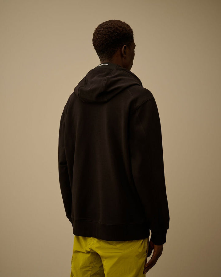 C.P. COMPANY - Diagonal Raised Fleece Hooded Lens Sweatshirt Noir - Lothaire