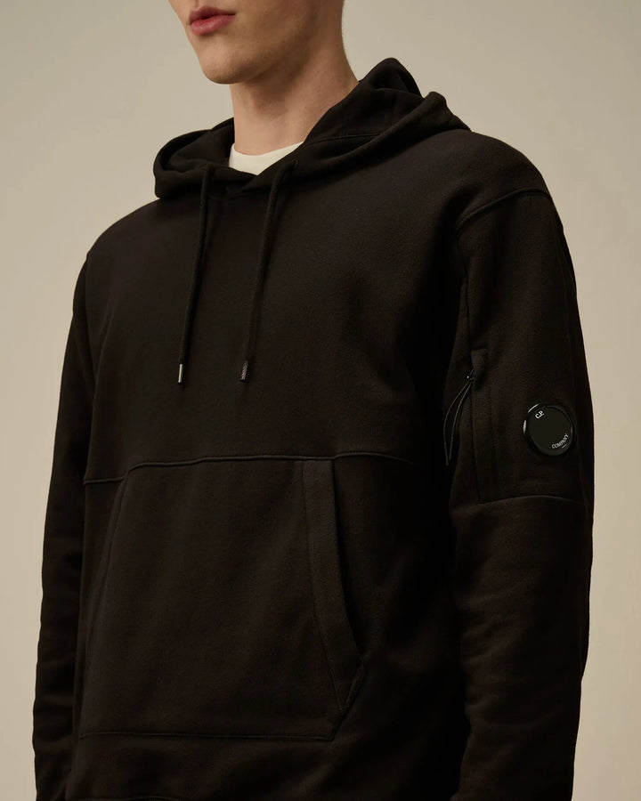 C.P. COMPANY - Diagonal Raised Fleece Hooded Sweatshirt - Noir - Lothaire