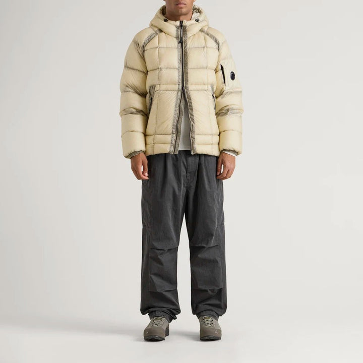 C.P. COMPANY - Doudoune D.D. Shell à Capuche Beige Clair - Lothaire