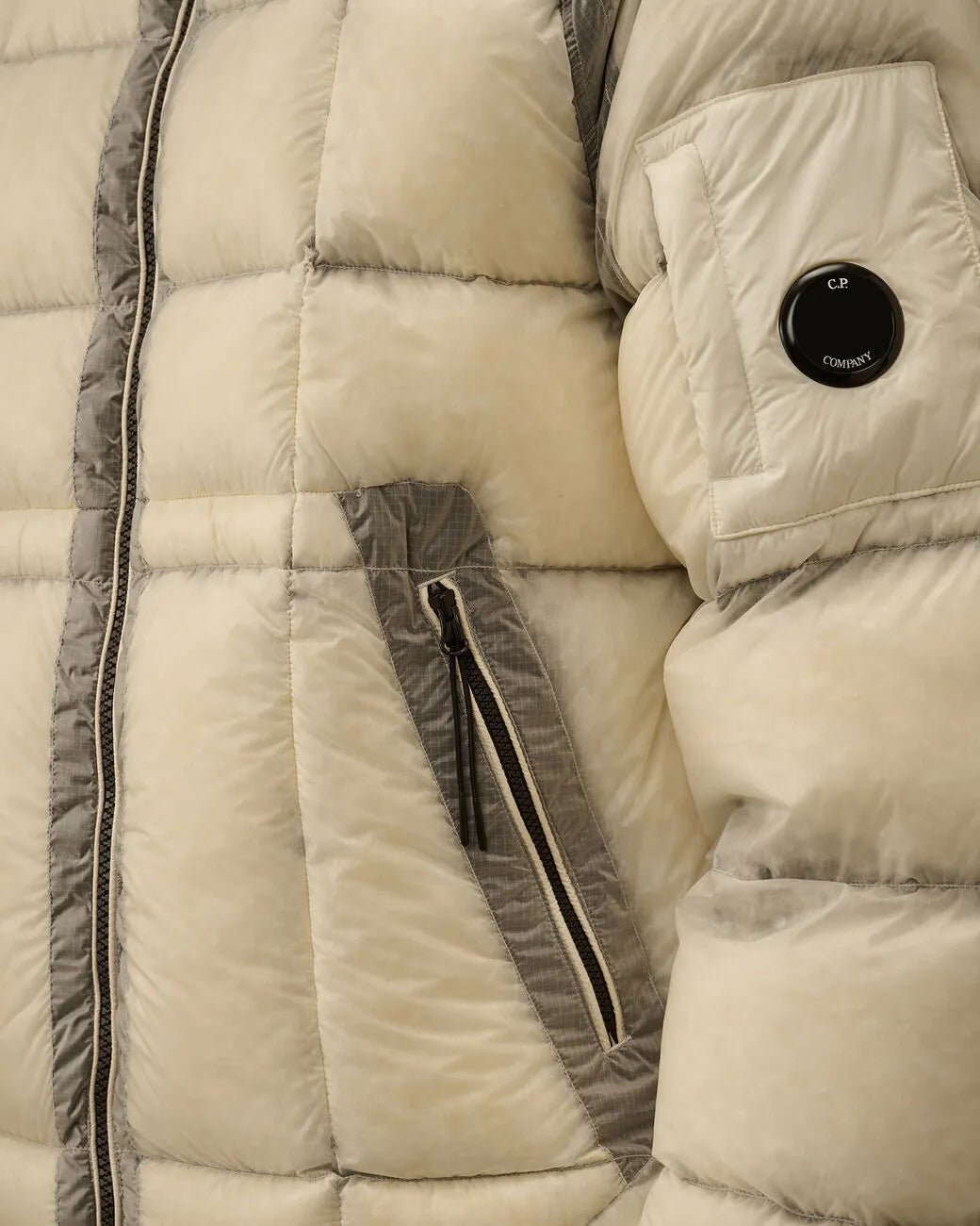 C.P. COMPANY - Doudoune D.D. Shell Hooded Down Puffer Jacket beige - Lothaire