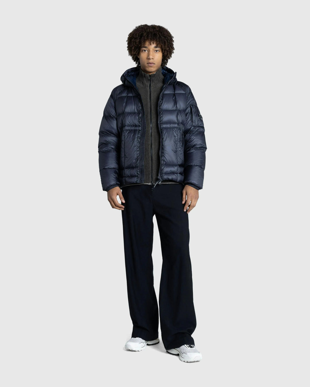 C.P. COMPANY - Doudoune D.D. Shell Hooded Down Puffer Jacket Bleu Total Eclipse - Lothaire