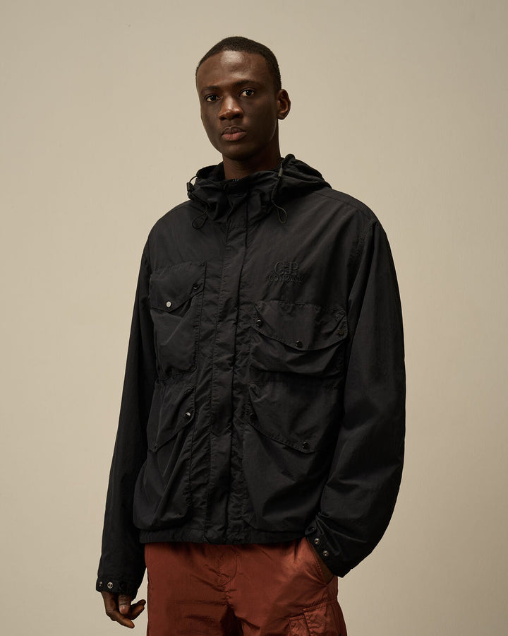 C.P. COMPANY - Flatt Nylon Goggle Jacket bleu total eclipse - Lothaire