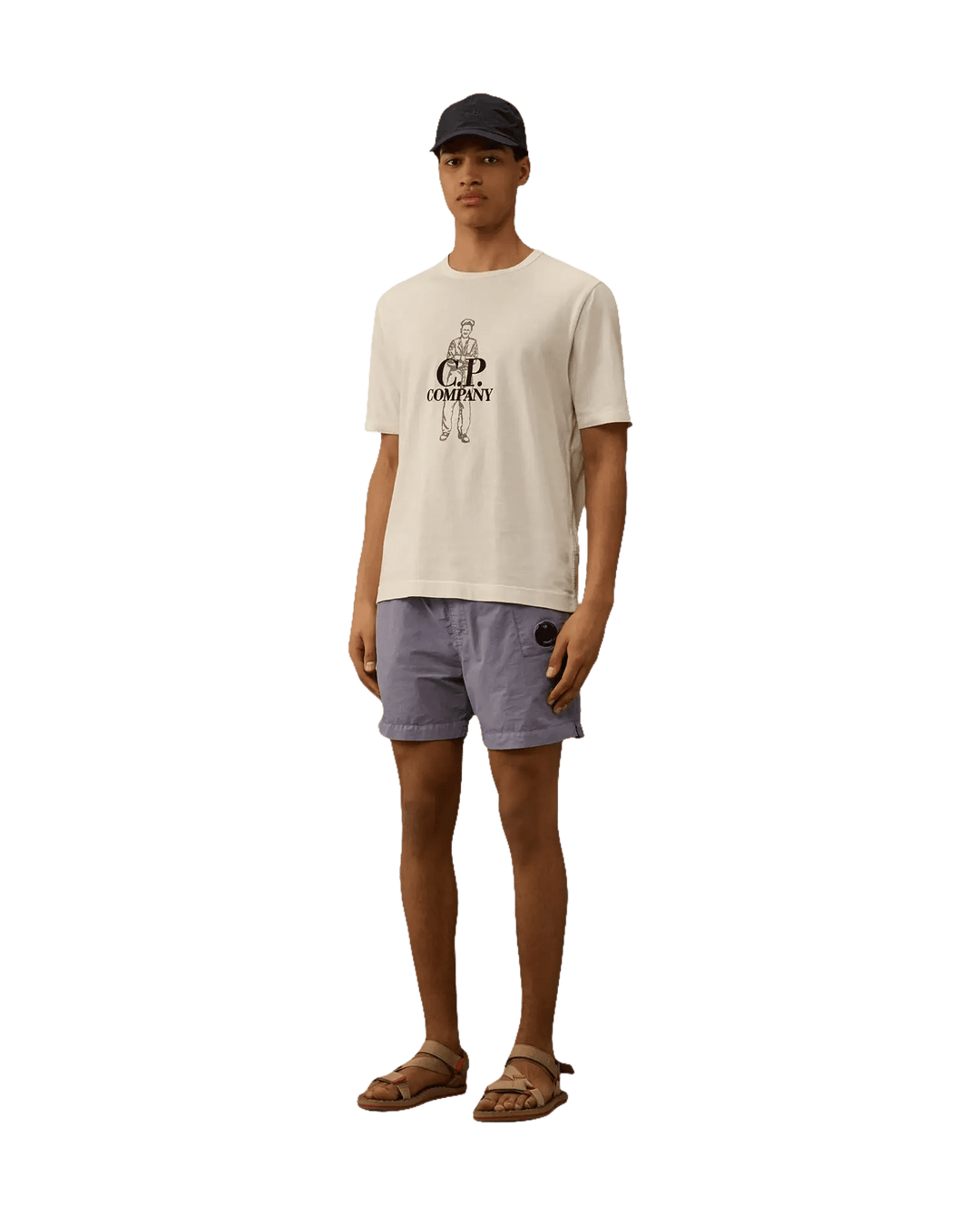 C.P. COMPANY - FLATT NYLON LENS SWIM SHORTS Violet - Lothaire