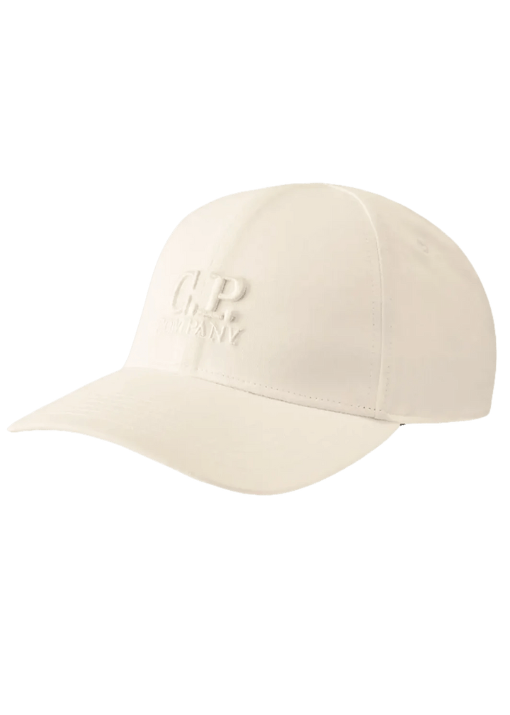 C.P. COMPANY - GABARDINE LOGO CAP Blanc - Lothaire