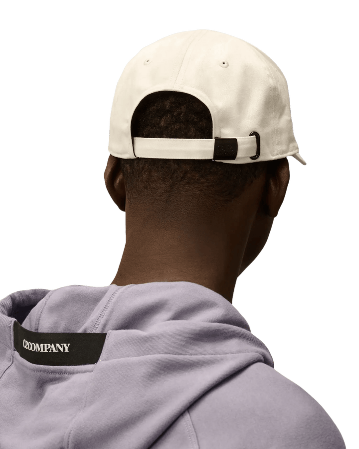 C.P. COMPANY - GABARDINE LOGO CAP Blanc - Lothaire
