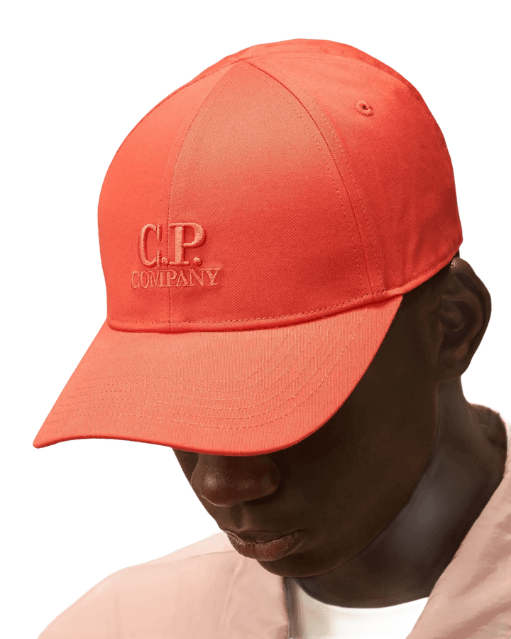 C.P. COMPANY - GABARDINE LOGO CAP Orange - Lothaire