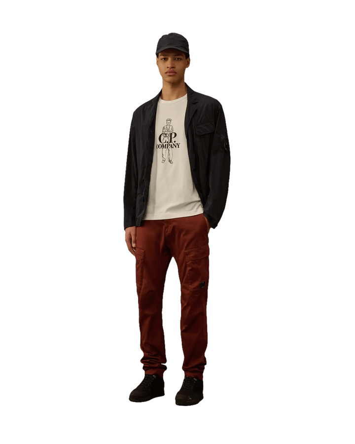 C.P. COMPANY - JERSEY LOGO T - SHIRT Blanc - Lothaire