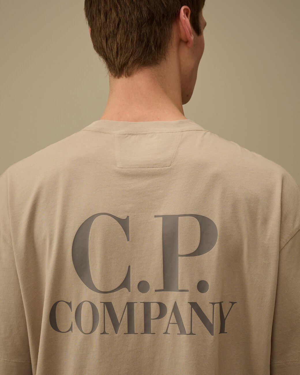 C.P. COMPANY - Jersey Short Sleeve Logo T-Shirt Dove - Lothaire