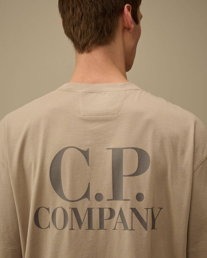 C.P. COMPANY - Jersey Short Sleeve Logo T-Shirt Dove - Lothaire