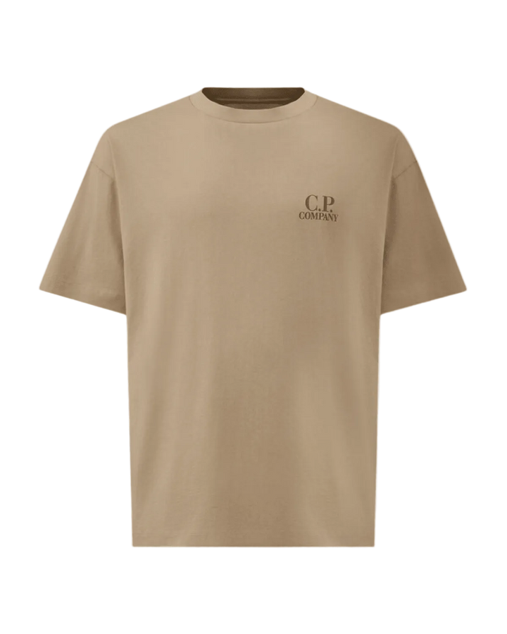 C.P. COMPANY - Jersey Short Sleeve Logo T-Shirt Dove - Lothaire