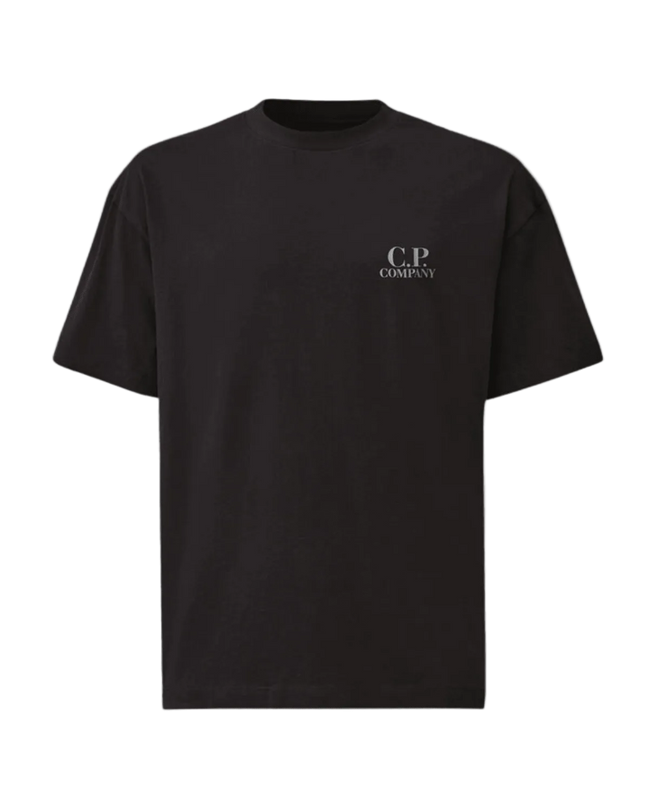 C.P. COMPANY - Jersey Short Sleeve Logo T-Shirt Noir - Lothaire