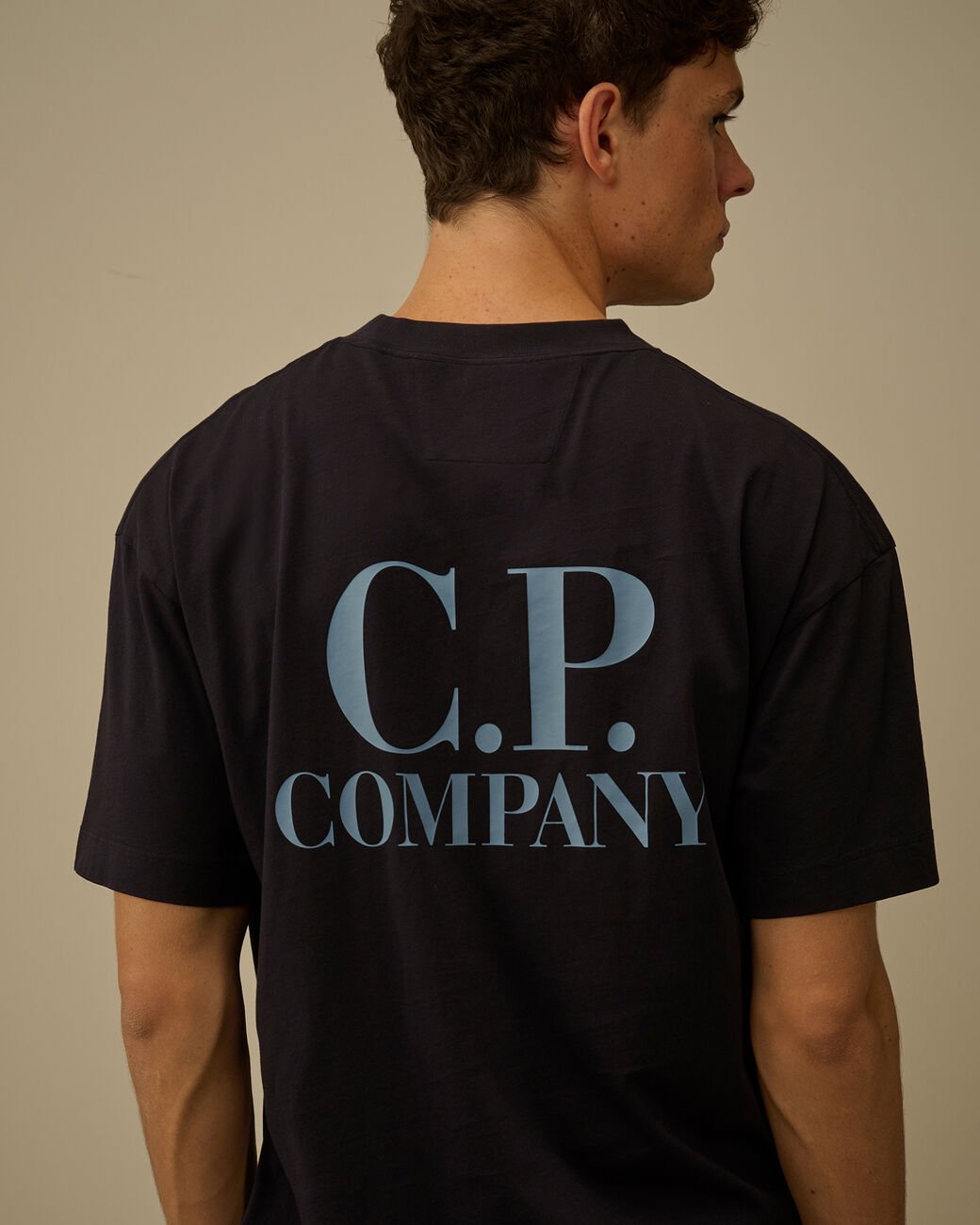 C.P. COMPANY - Jersey Short Sleeve Logo T-Shirt Total Eclipse - Lothaire