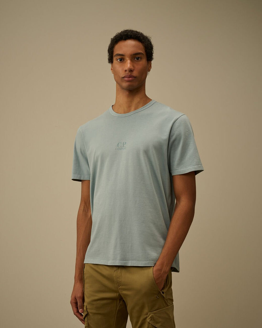 C.P. COMPANY - Jersey Short Sleeve T-Shirt Bleu clair - Lothaire