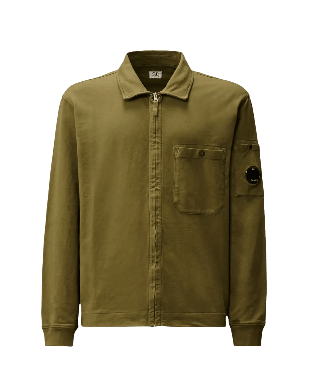 C.P. COMPANY - Light Fleece Full Zip Sweatshirt Capers - Lothaire