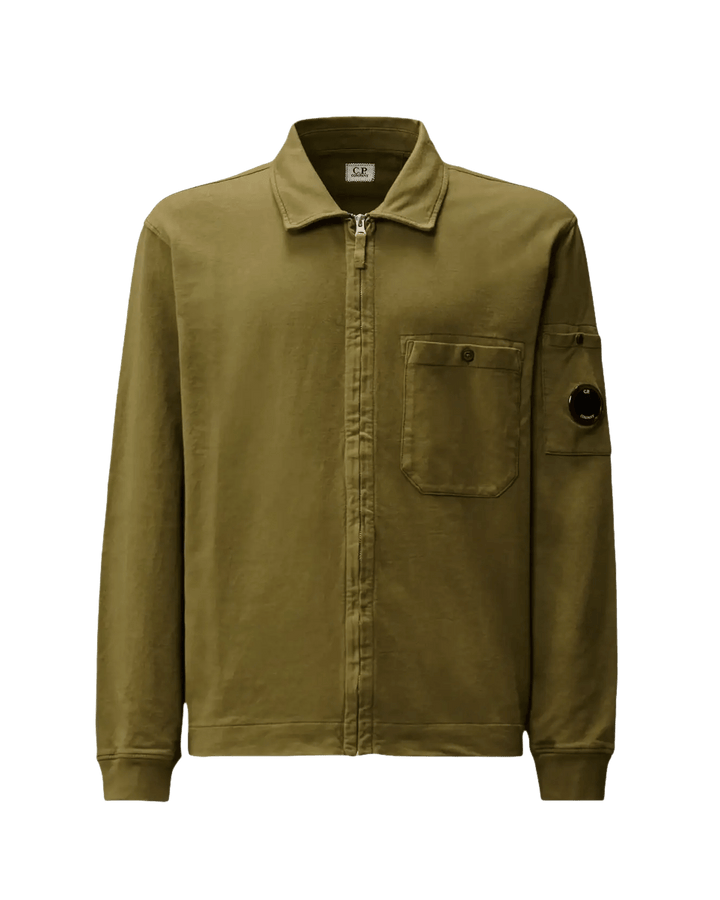 C.P. COMPANY - Light Fleece Full Zip Sweatshirt Capers - Lothaire