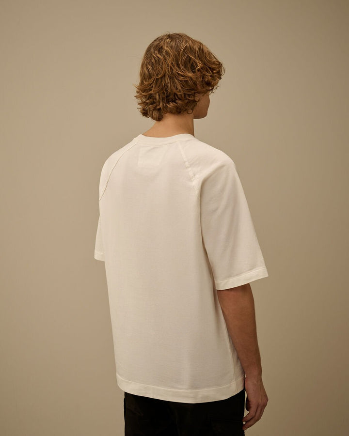 C.P. COMPANY - Light Fleece Short Sleeve Sweatshirt Blanc givré - Lothaire