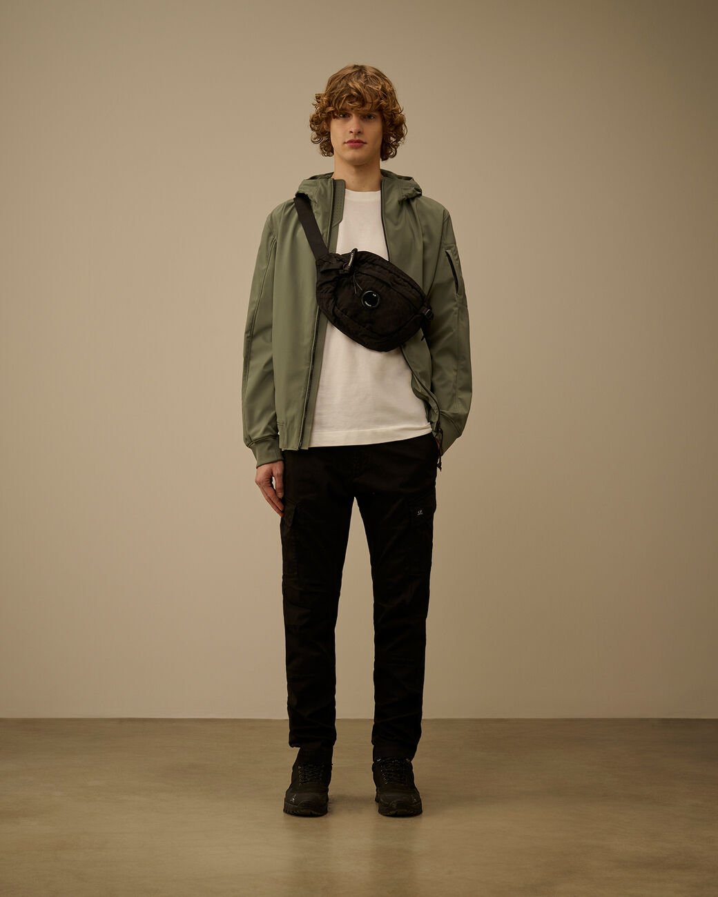 C.P. COMPANY - Light Fleece Short Sleeve Sweatshirt Blanc givré - Lothaire