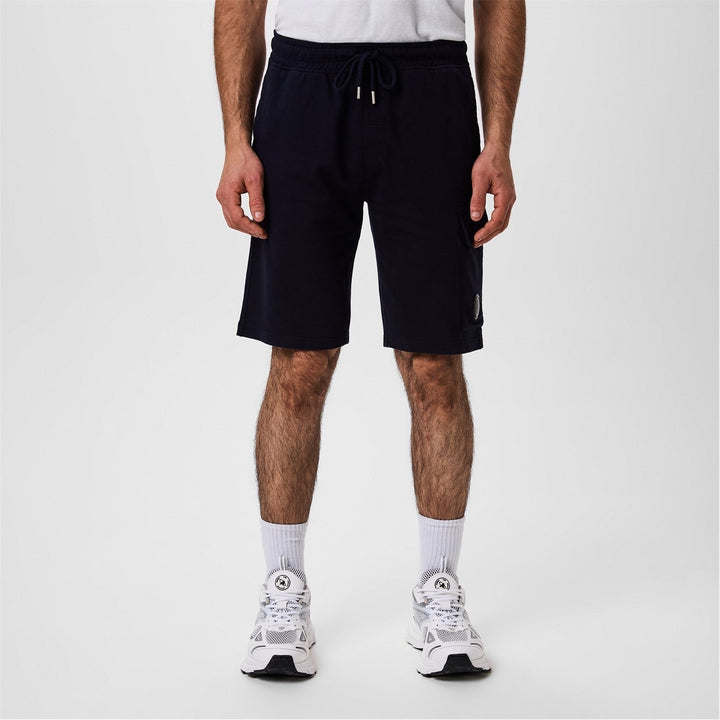 C.P. COMPANY - Men's Micro Lens Fleece Jogger Shorts Bleu nuit - Lothaire