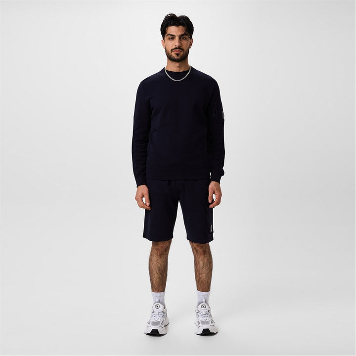 C.P. COMPANY - Men's Micro Lens Fleece Jogger Shorts Bleu nuit - Lothaire