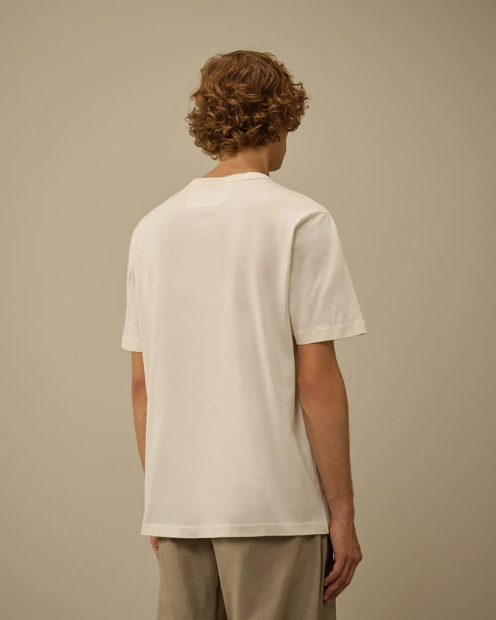 C.P. COMPANY - Mercerized 30/2 Jersey Twisted Short Sleeve Logo T-Shirt - Beige - Lothaire