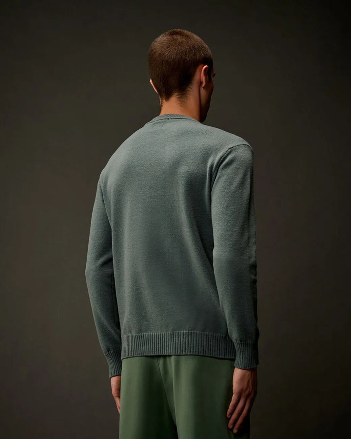 C.P. COMPANY - Metropolis Series Extrafine Merino Wool Crewneck Sweater bleu mer - Lothaire