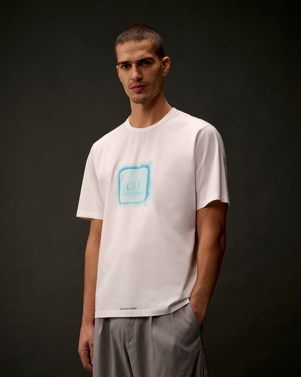 C.P. COMPANY - Metropolis Series Mercerized Jersey Short Sleeve Badge T-Shirt Blanc - Lothaire