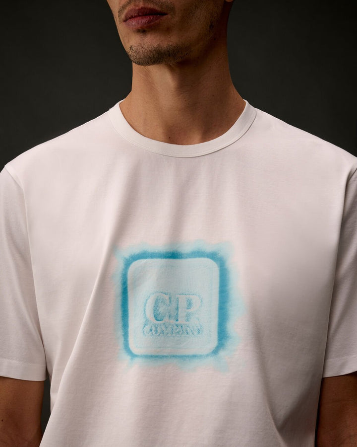 C.P. COMPANY - Metropolis Series Mercerized Jersey Short Sleeve Badge T-Shirt Blanc - Lothaire