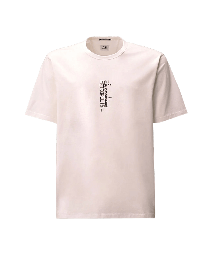 C.P. COMPANY - Metropolis Series Mercerized Jersey Short Sleeve Graphic T-Shirt Gauze White - Lothaire