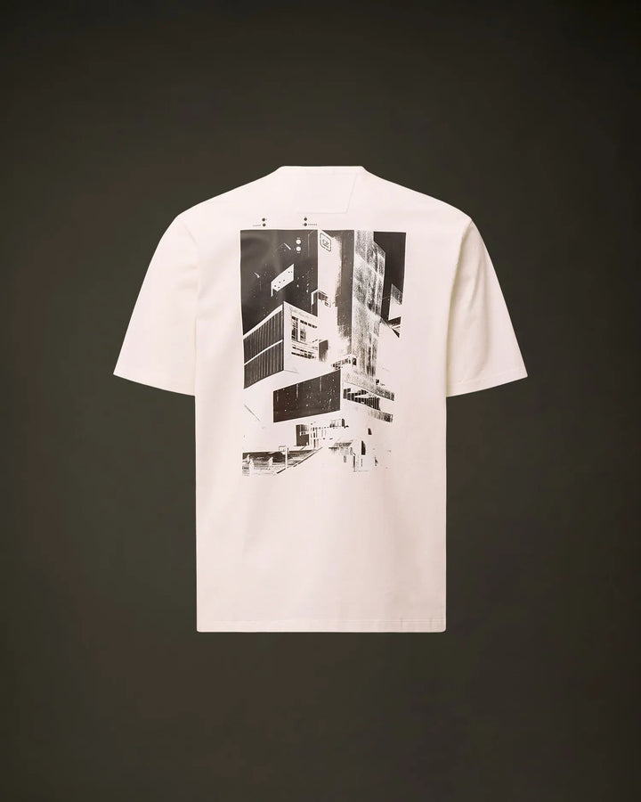 C.P. COMPANY - Metropolis Series Mercerized Jersey Short Sleeve Graphic T-Shirt Gauze White - Lothaire