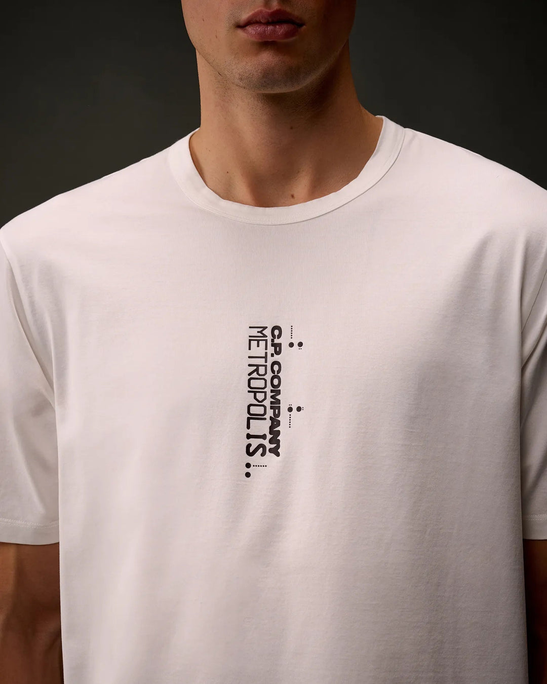 C.P. COMPANY - Metropolis Series Mercerized Jersey Short Sleeve Graphic T-Shirt Gauze White - Lothaire