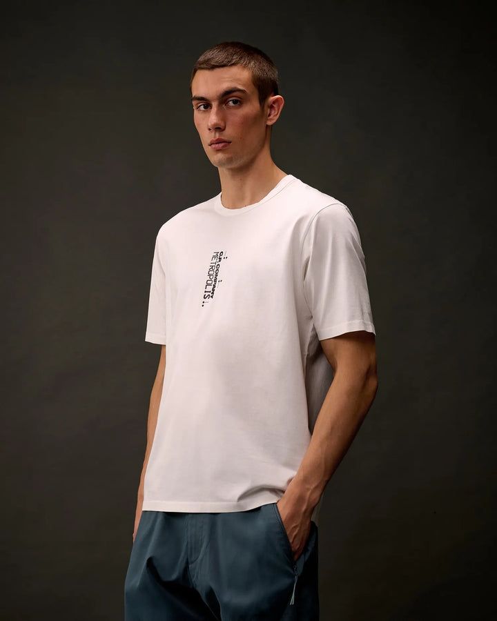 C.P. COMPANY - Metropolis Series Mercerized Jersey Short Sleeve Graphic T-Shirt Gauze White - Lothaire
