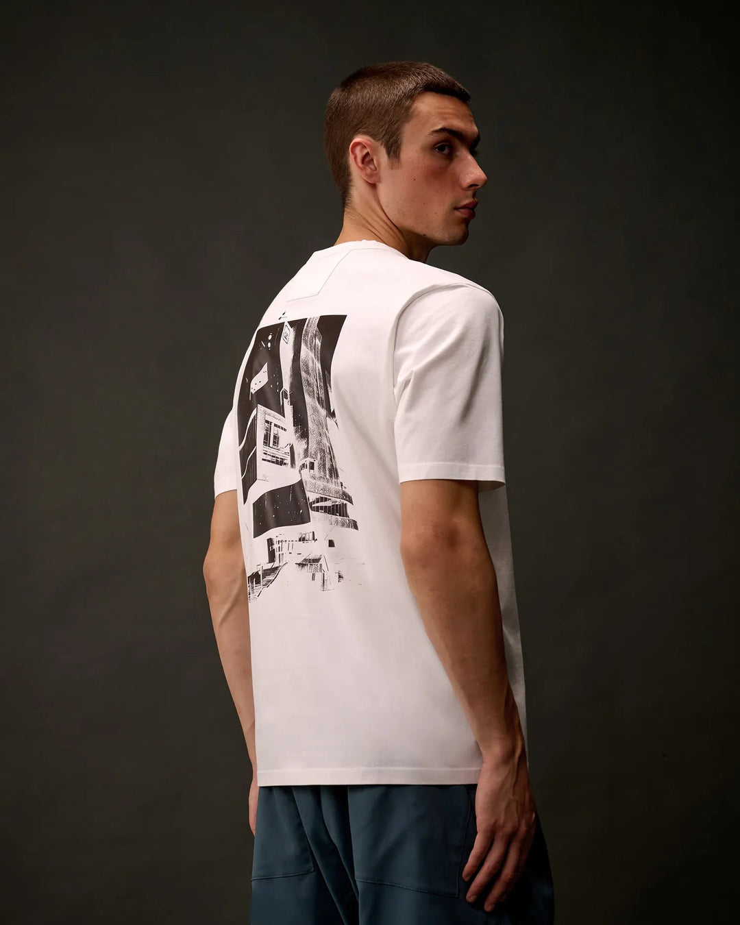 C.P. COMPANY - Metropolis Series Mercerized Jersey Short Sleeve Graphic T-Shirt Gauze White - Lothaire