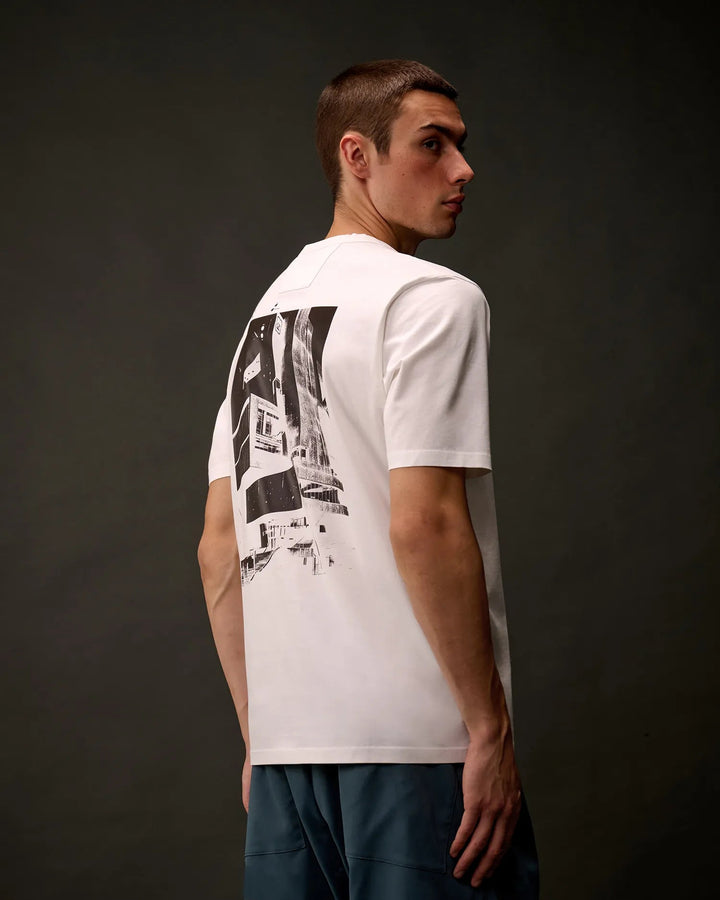 C.P. COMPANY - Metropolis Series Mercerized Jersey Short Sleeve Graphic T-Shirt Gauze White - Lothaire