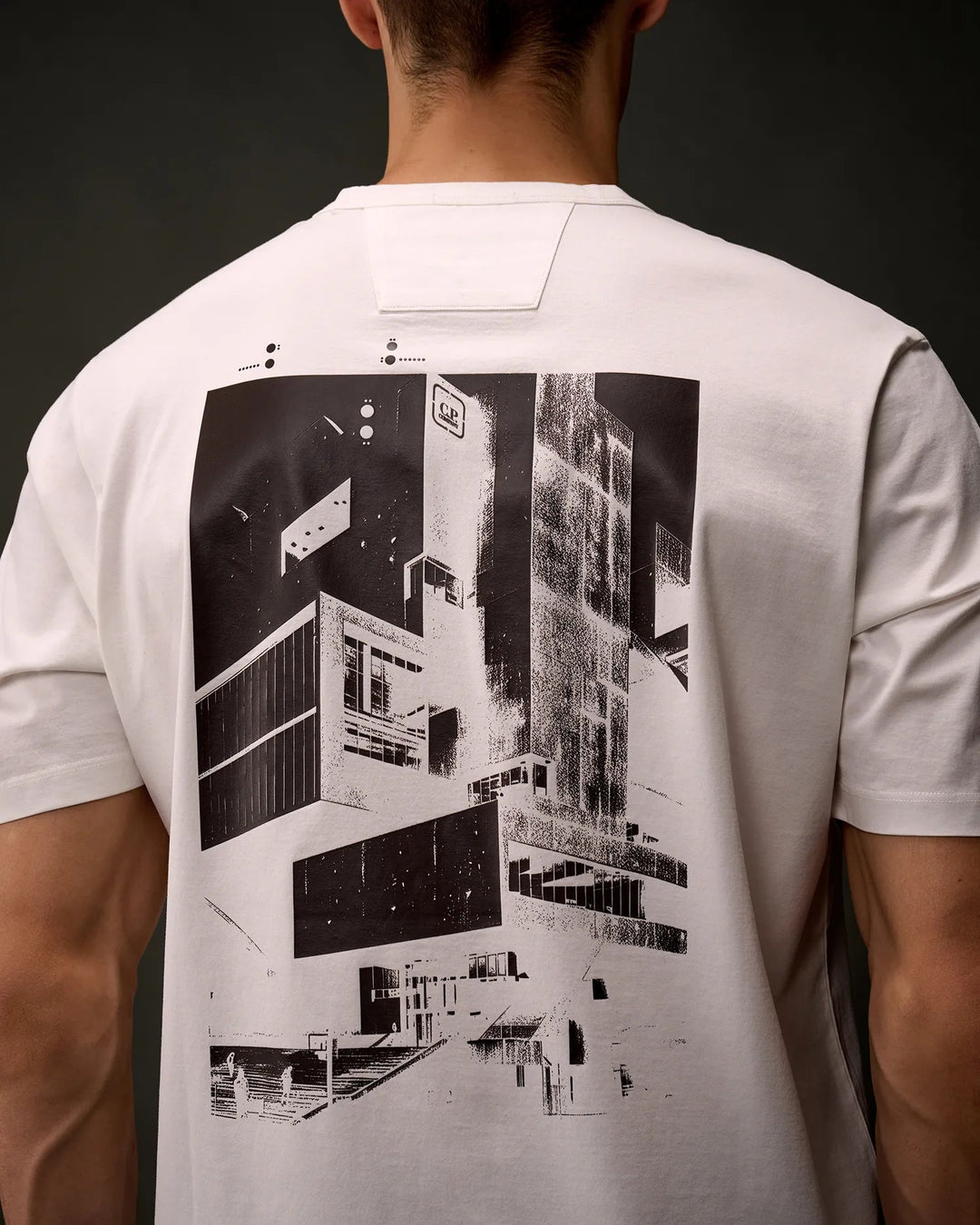 C.P. COMPANY - Metropolis Series Mercerized Jersey Short Sleeve Graphic T-Shirt Gauze White - Lothaire