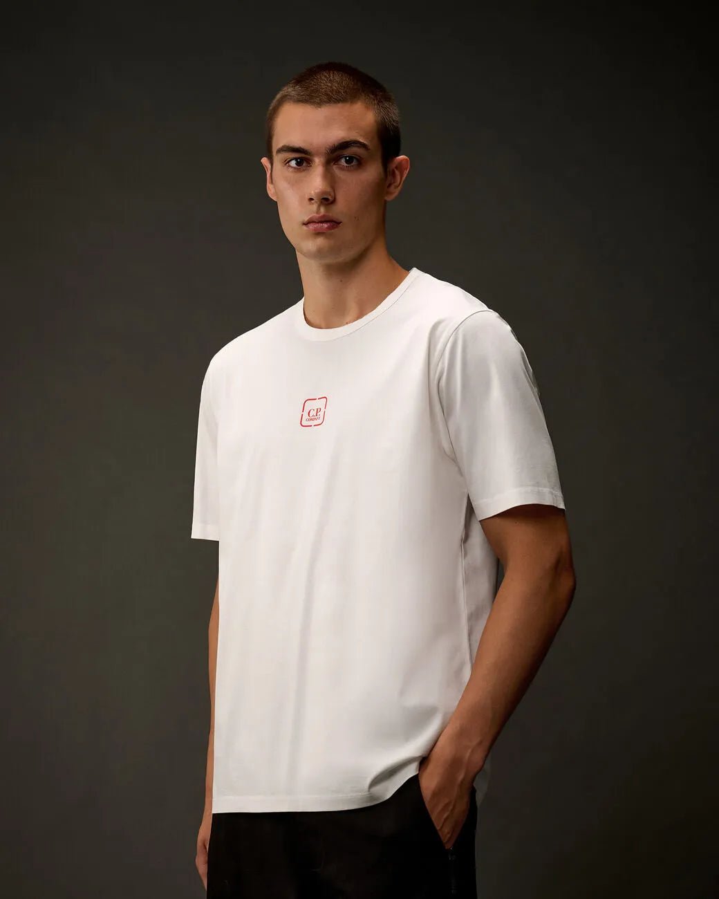 C.P. COMPANY : Metropolis Series Mercerized Jersey Short Sleeve Graphics T-Shirt blanc - Lothaire